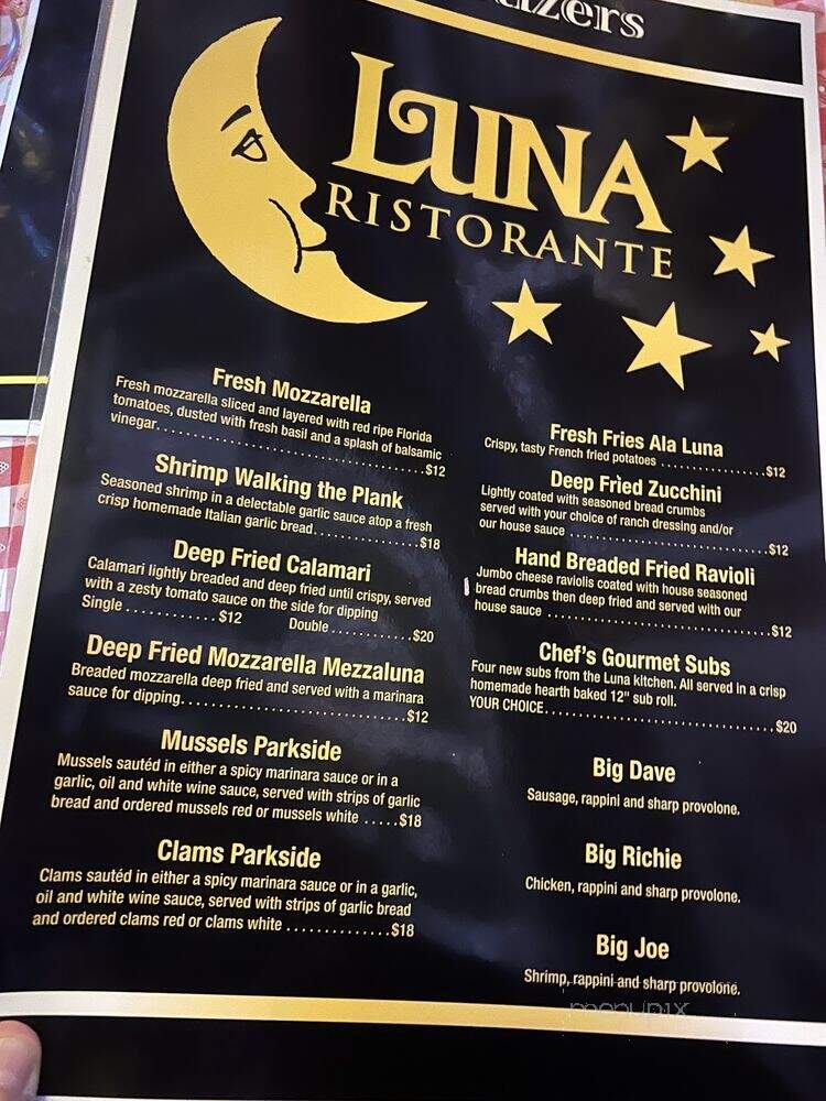 Luna Risorante - Venice, FL menu_pic