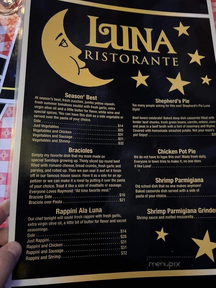 Luna Risorante - Venice, FL menu_pic