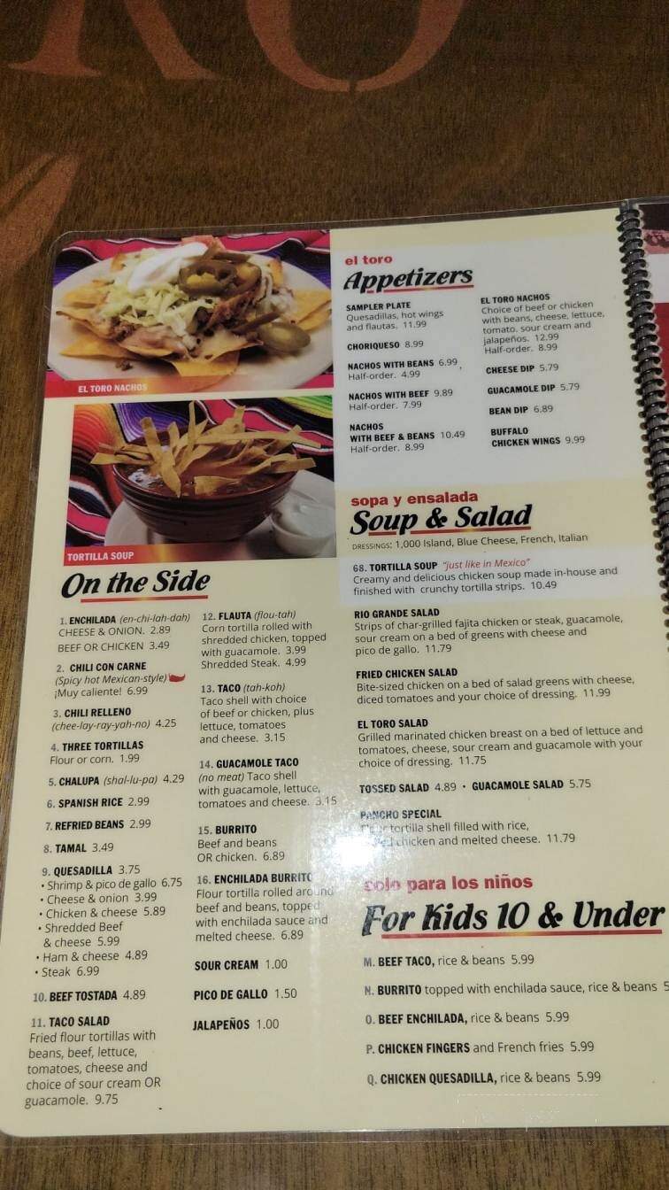 El Toro - Gulf Shores, AL menu_pic