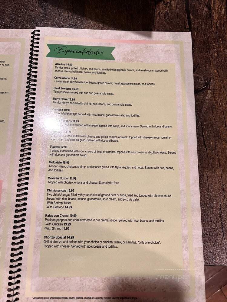 Te'Kila Mexican Grill & Bar - Vermilion, OH menu_pic