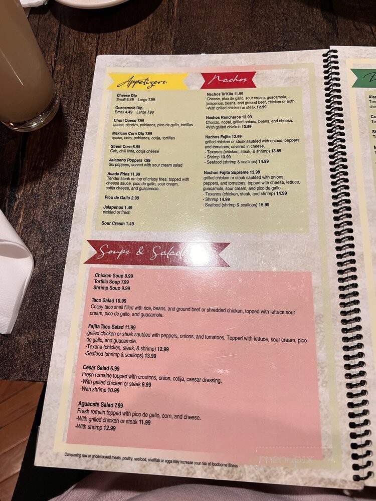 Te'Kila Mexican Grill & Bar - Vermilion, OH menu_pic