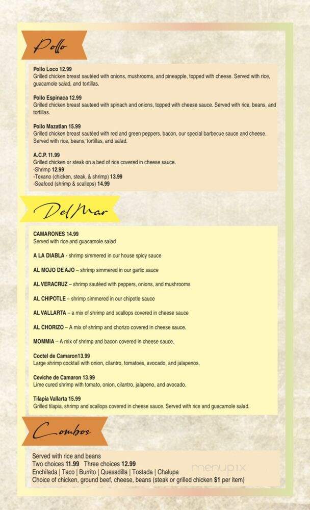 Te'Kila Mexican Grill & Bar - Vermilion, OH menu_pic