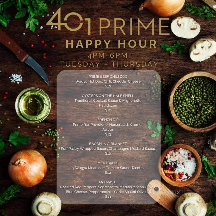401 Prime - Lancaster, PA menu_pic