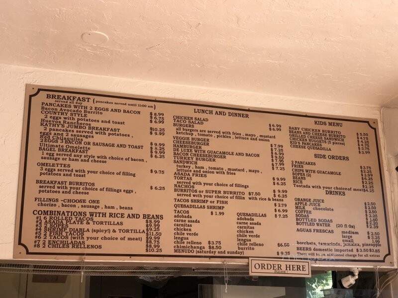 Kathy's Little Kitchen - Carmel Valley, CA menu_pic