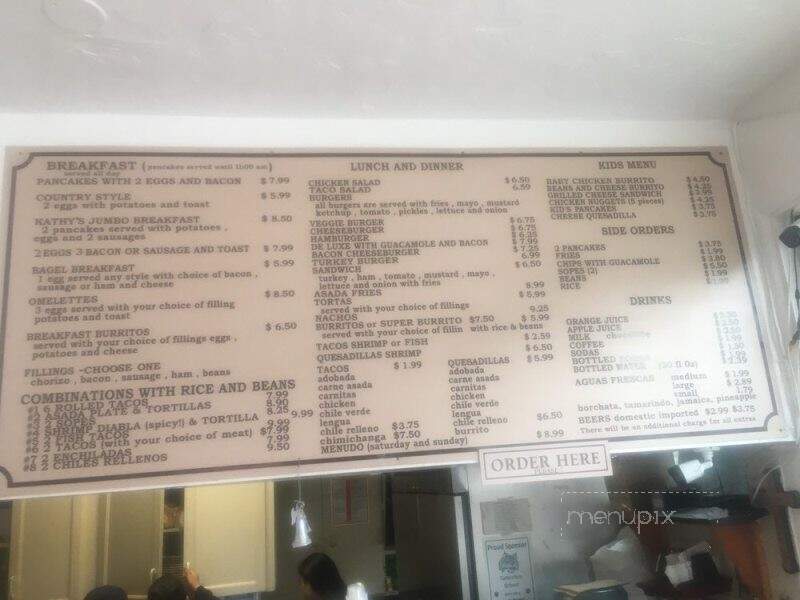 Kathy's Little Kitchen - Carmel Valley, CA menu_pic