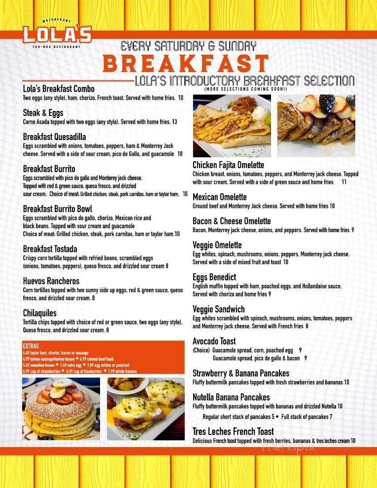 Lola's Tex-Mex Restaurant - Andover, NJ menu_pic