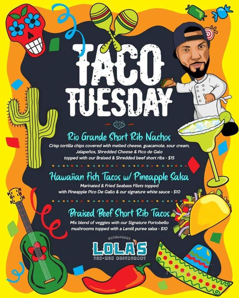 Lola's Tex-Mex Restaurant - Andover, NJ menu_pic