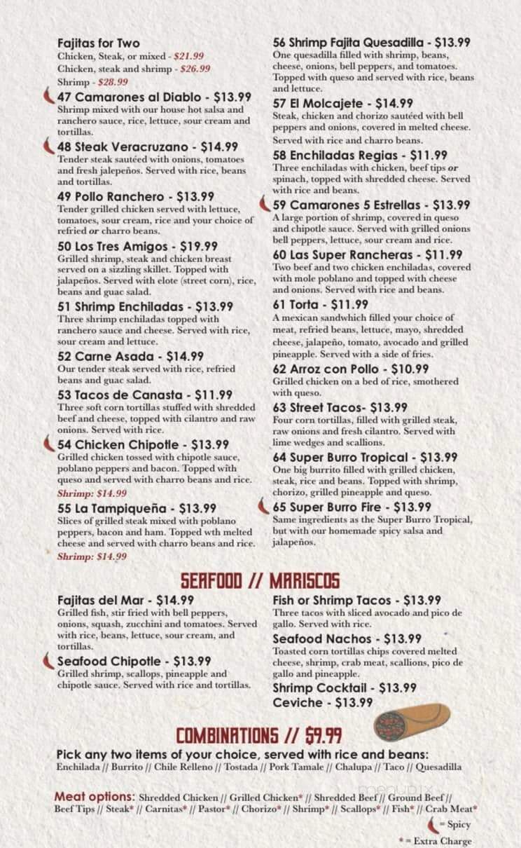 Los Cantaritos Mexican Grille - Medina, OH menu_pic