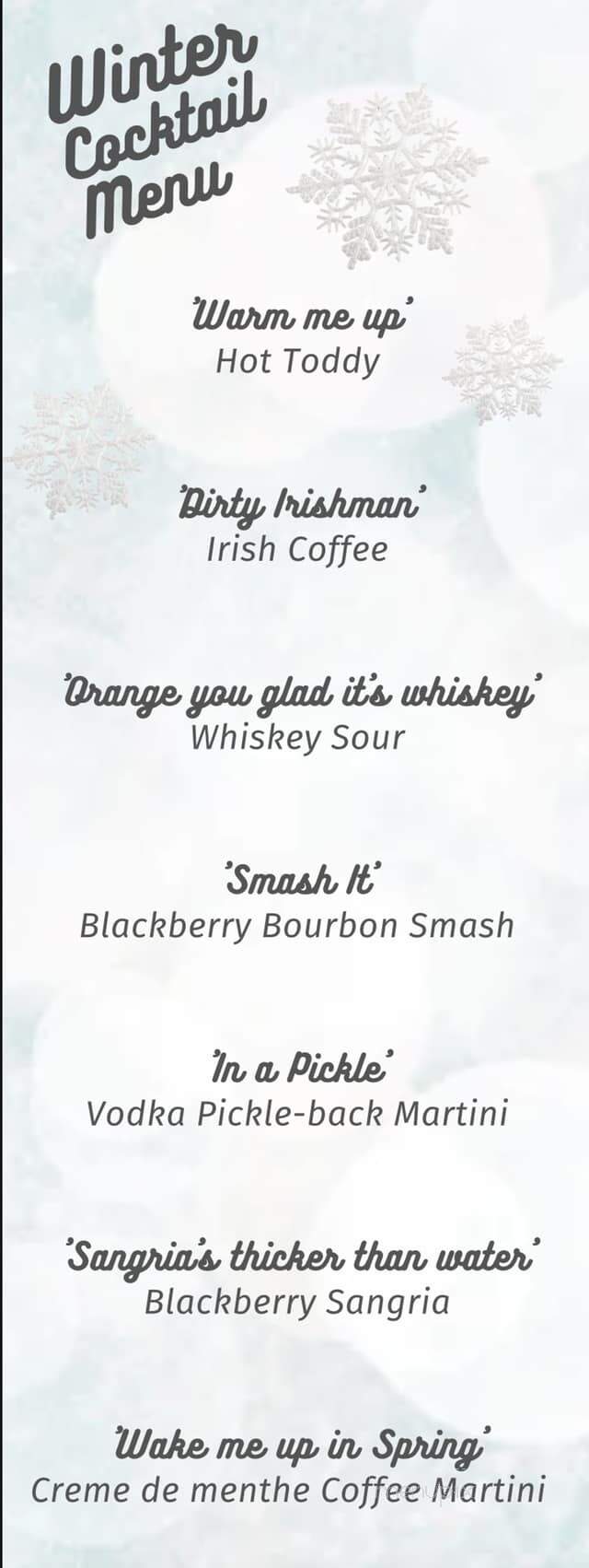 Brick House Pub - Reading, PA menu_pic