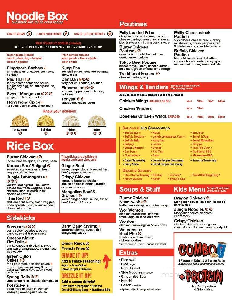 Wok With Chan Rice House - Calgary, AB menu_pic