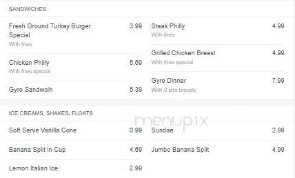 Dillingers Drive-In Inc - Calumet Park, IL menu_pic