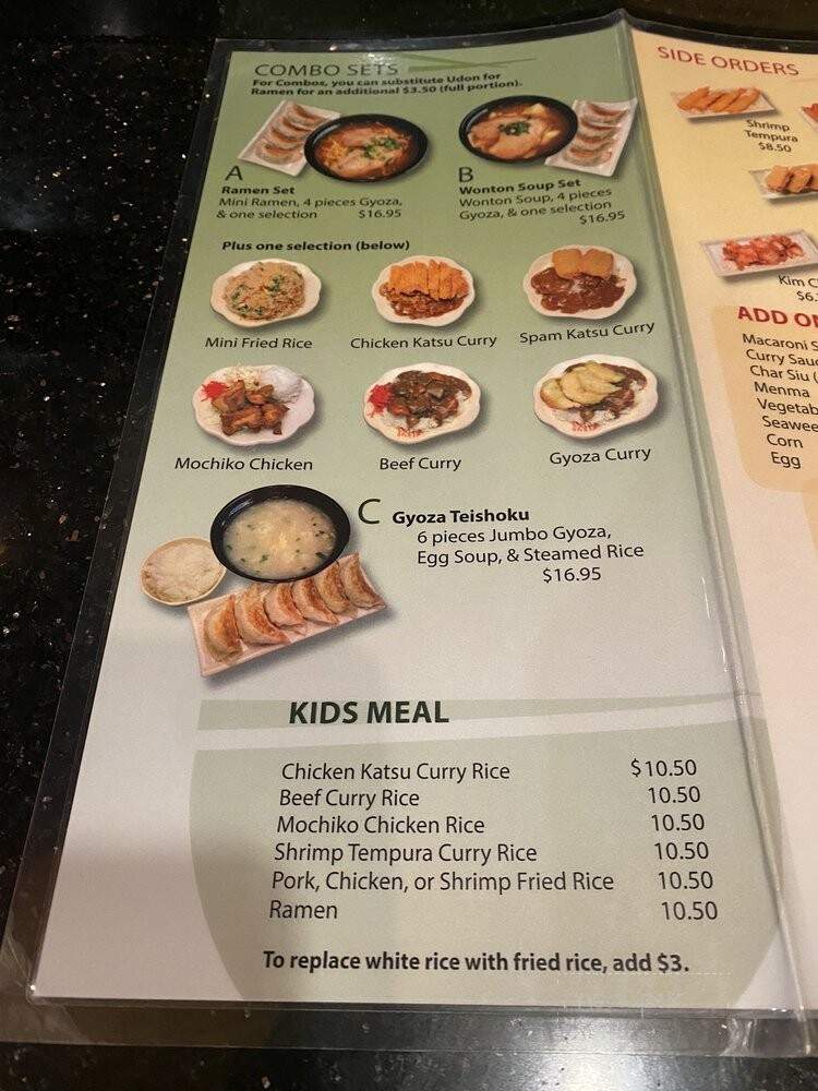 Ramenya - Kahului, HI menu_pic
