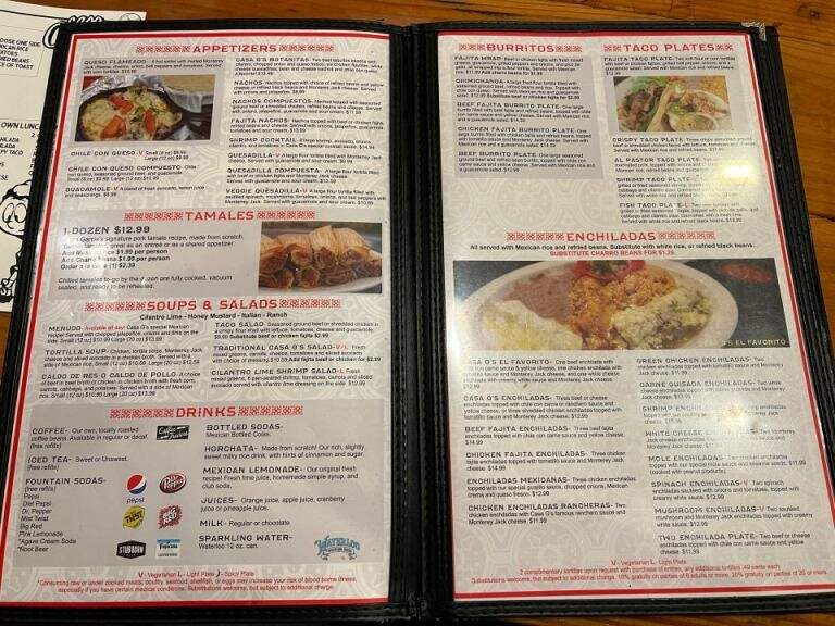 Casa Garcia's - Manor, TX menu_pic