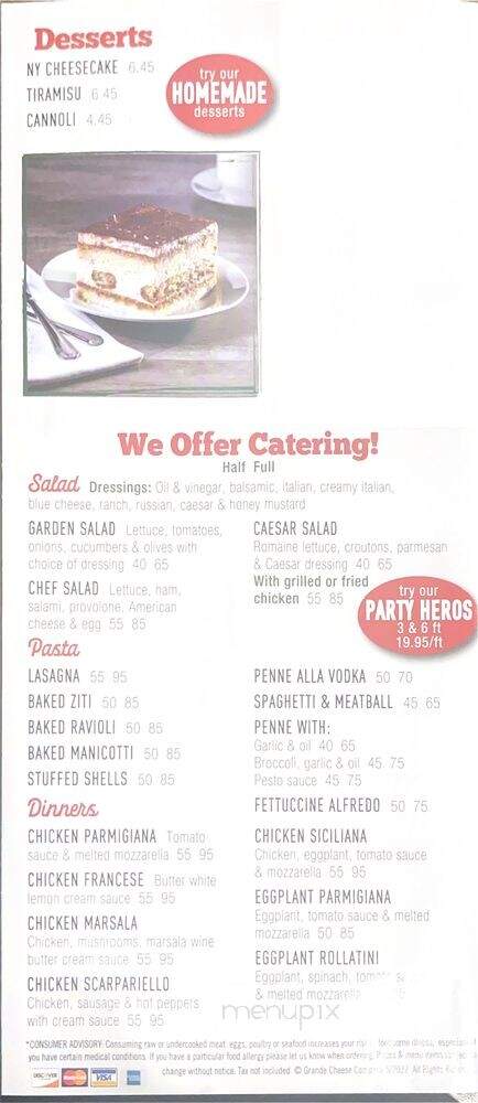 Adelinas Pizzeria - Lagrangeville, NY menu_pic