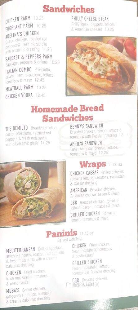 Adelinas Pizzeria - Lagrangeville, NY menu_pic