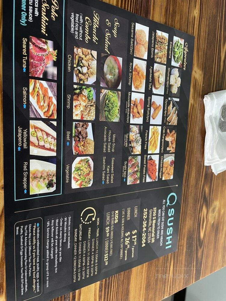 Q Sushi - Greenville, NC menu_pic