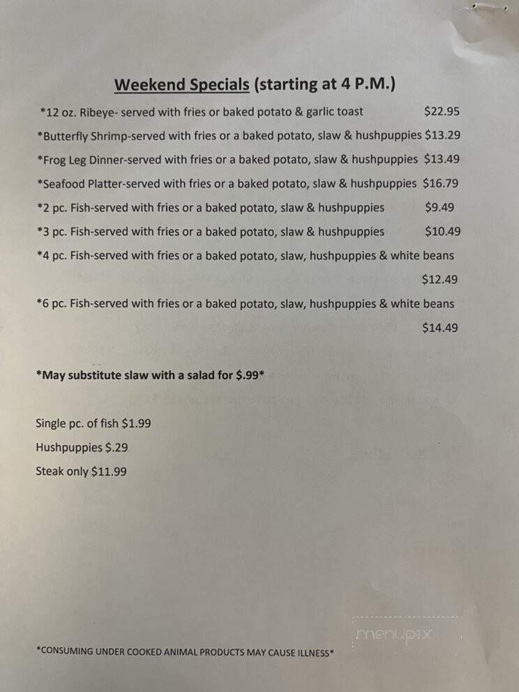Papa's Old Fashioned BBQ - Erin, TN menu_pic