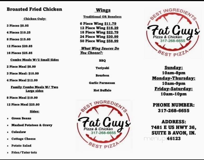 Fat Guys Pizza & Chicken - Avon, IN