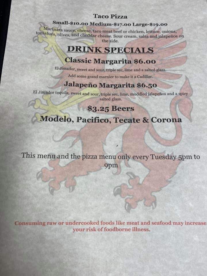 Cedar Side Inn - Vernonia, OR menu_pic