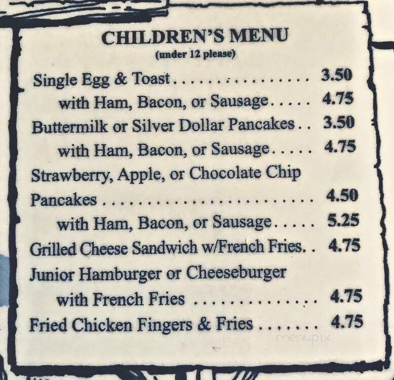Mama Steve's House Of Pancakes - Williamsburg, VA menu_pic