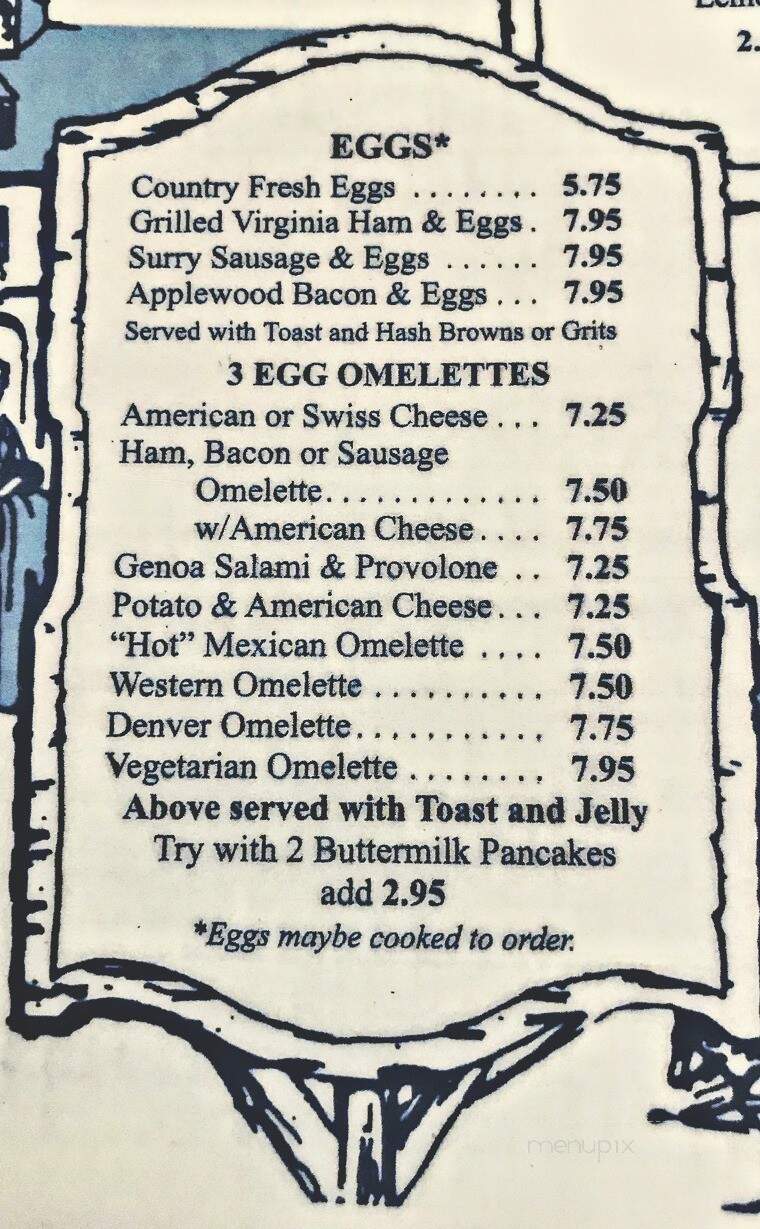 Mama Steve's House Of Pancakes - Williamsburg, VA menu_pic
