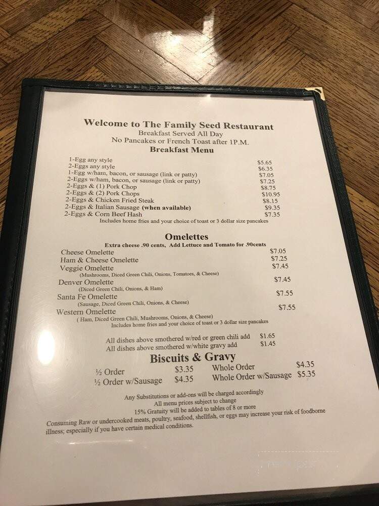 Family Seed II - Trinidad, CO menu_pic