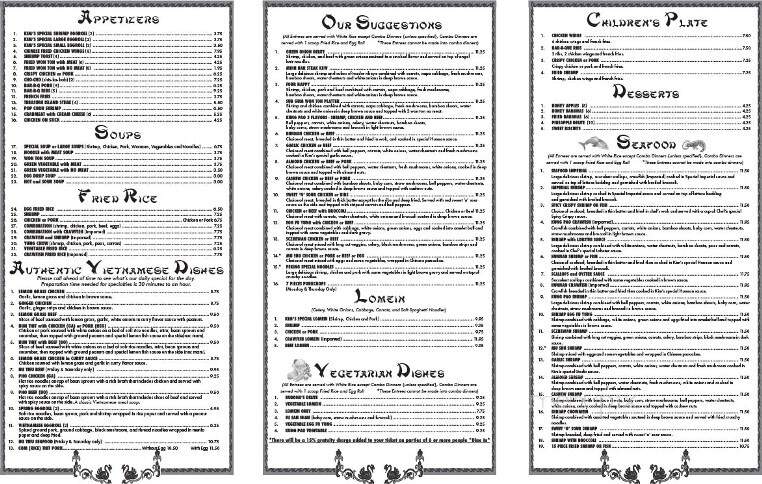Kim's Chinese Foods - New Iberia, LA menu_pic