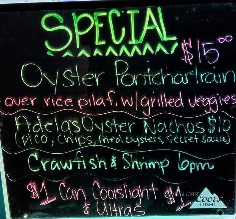Sharkies Bar & Grill - Port O'Connor, TX menu_pic