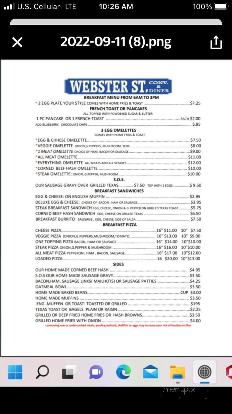 Webster St Conv & Deli - Lewiston, ME menu_pic