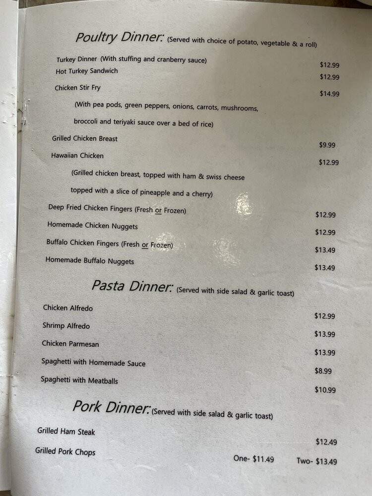 Elm Tree Diner - Houlton, ME menu_pic