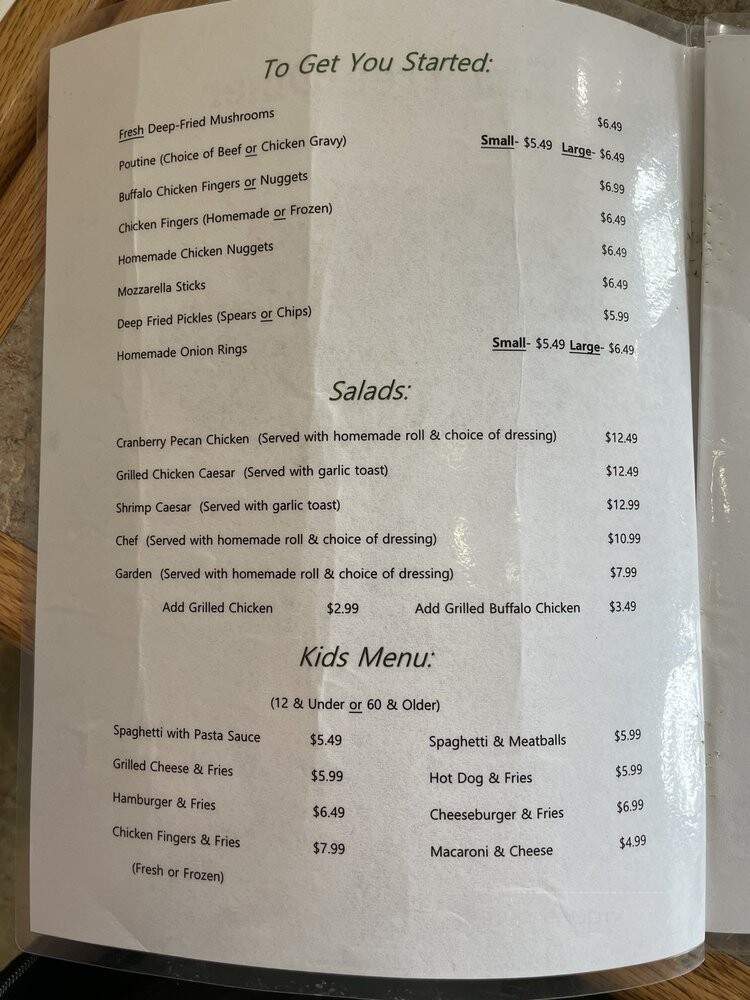 Elm Tree Diner - Houlton, ME menu_pic
