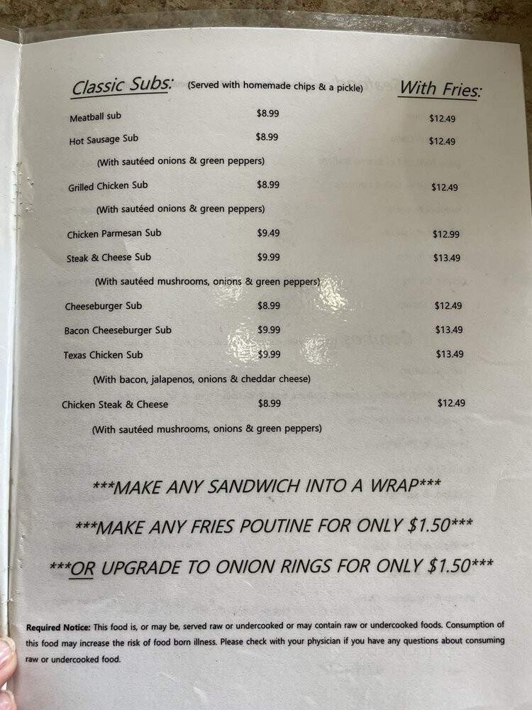 Elm Tree Diner - Houlton, ME menu_pic