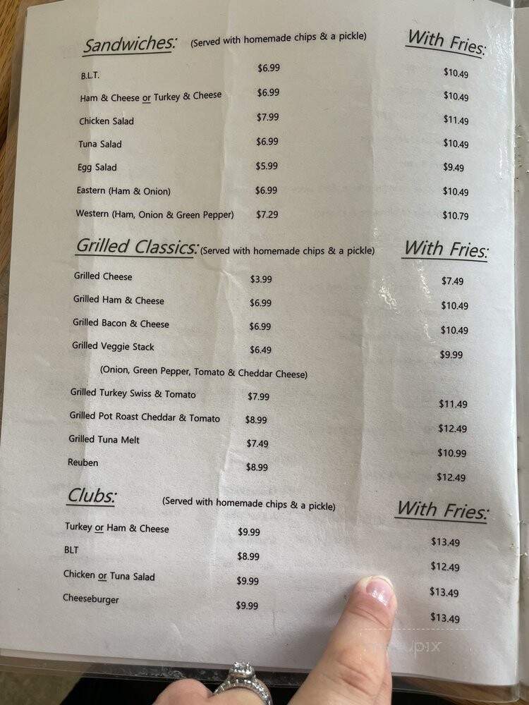 Elm Tree Diner - Houlton, ME menu_pic