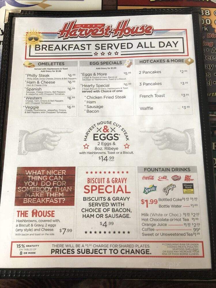 Harvest House Inn - Kansas, OK menu_pic