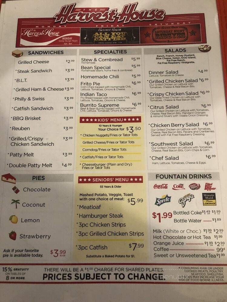 Harvest House Inn - Kansas, OK menu_pic
