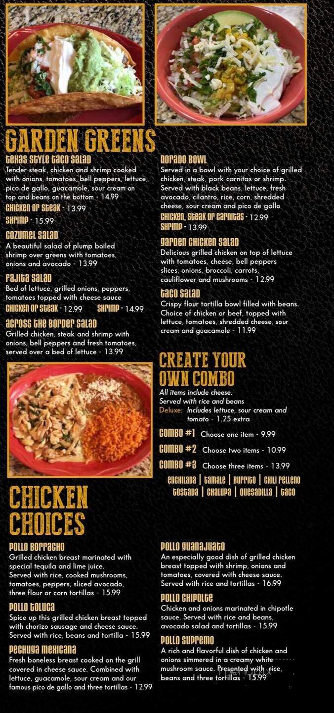 Dorados Mexican Grill & Bar - Hudsonville, MI menu_pic