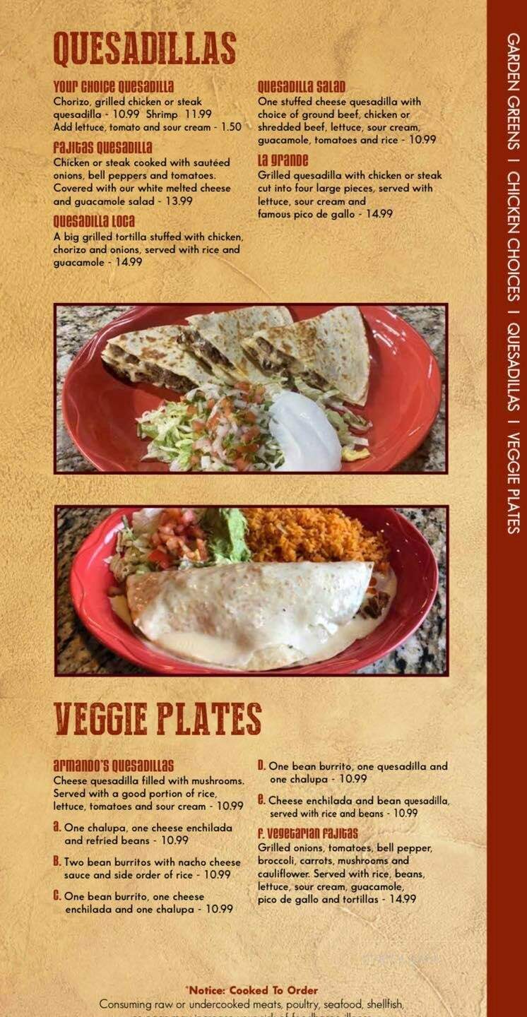 Dorados Mexican Grill & Bar - Hudsonville, MI menu_pic
