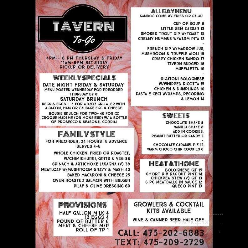 Tavern On State - New Haven, CT menu_pic