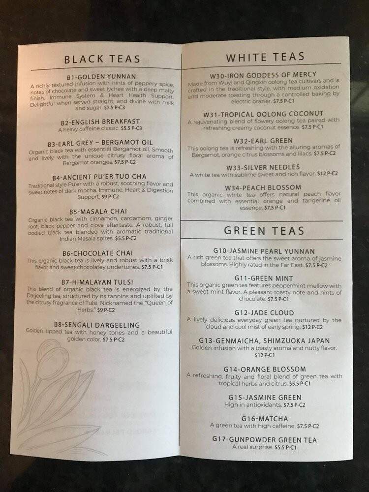 Tea Star Cafe - Spartanburg, SC menu_pic