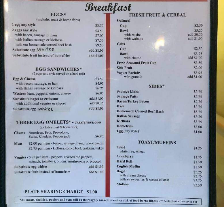 Connie's Kitchen - Wallingford, CT menu_pic