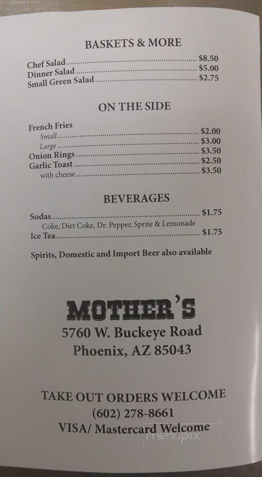 Mother's Bar & Grill - Phoenix, AZ