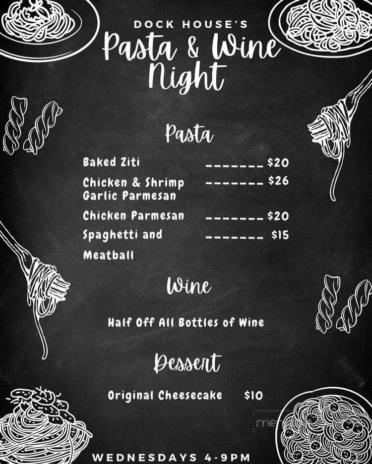 Dock House Restaurant - Chester, MD menu_pic