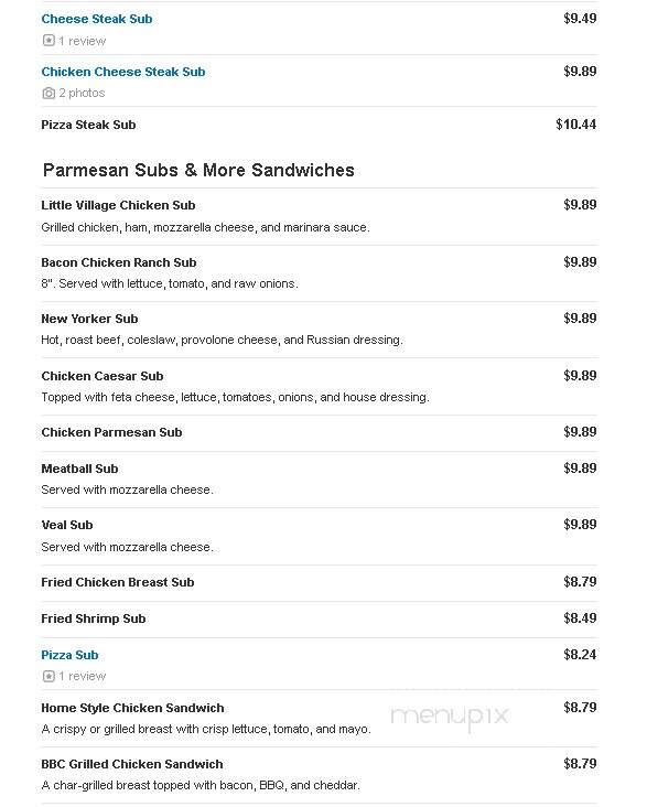 Little Village Pizzeria - Dundalk, MD menu_pic