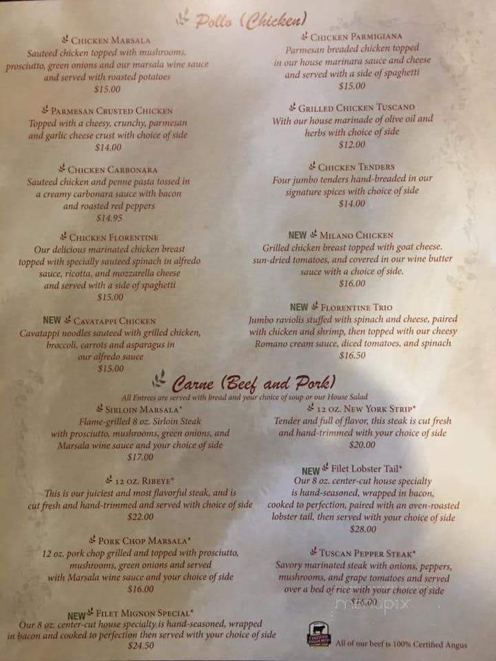 Moustos Pasta House & Grill - Union City, TN menu_pic