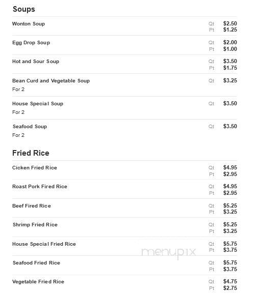 Chopsticks Buffet - Clinton, MS menu_pic