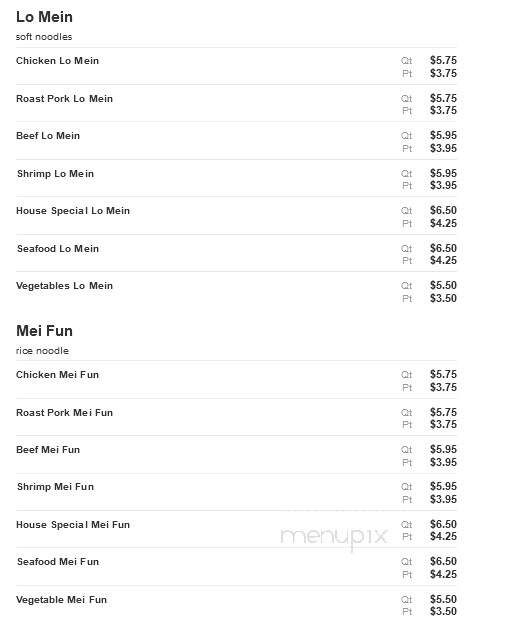 Chopsticks Buffet - Clinton, MS menu_pic