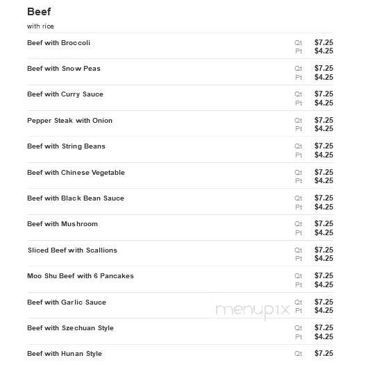 Chopsticks Buffet - Clinton, MS menu_pic