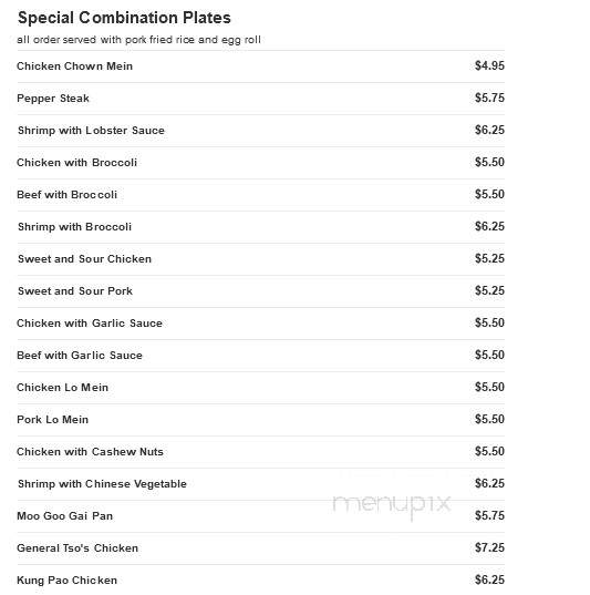 Chopsticks Buffet - Clinton, MS menu_pic