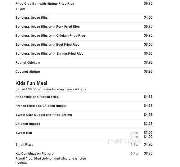 Chopsticks Buffet - Clinton, MS menu_pic