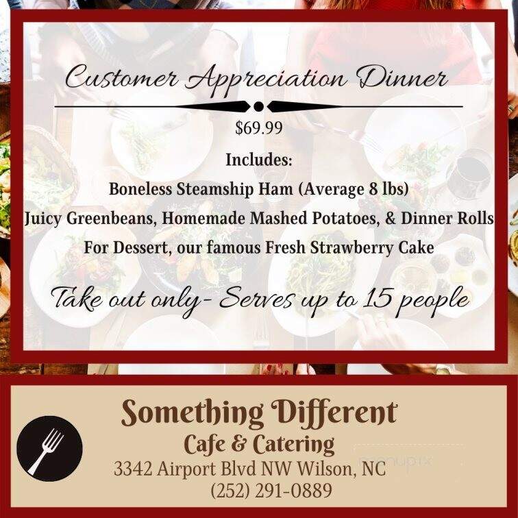 Something Different - Wilson, NC menu_pic